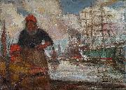 Eugeen Van Mieghem Women of the docks Germany oil painting artist